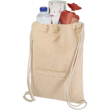 Logo trade advertising product photo of: Bear GRS recycled sherpa drawstring backpack 9L