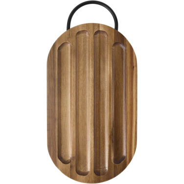 Logotrade promotional gift image of: Prestige acacia wood chopping board with bread knife