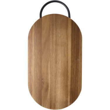 Logo trade promotional products image of: Prestige acacia wood chopping board with bread knife
