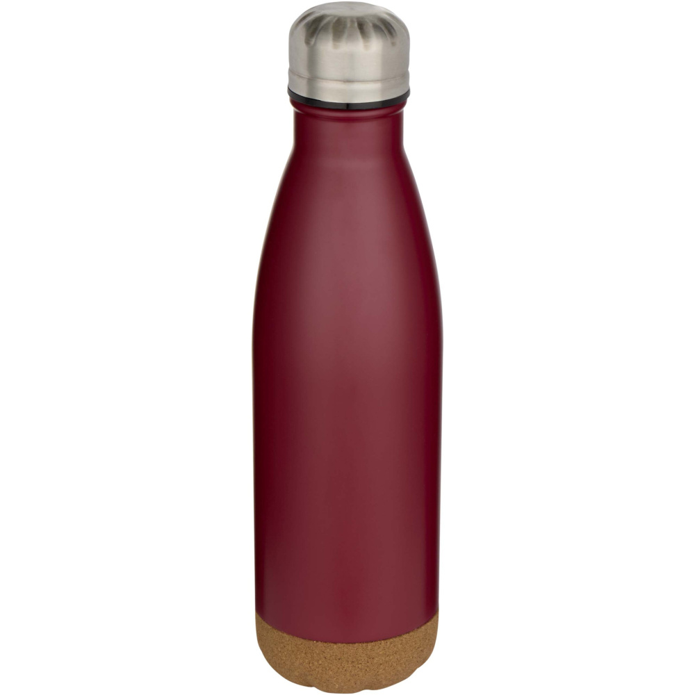 Logo trade promotional items picture of: Cove 500 ml double wall vacuum insulated stainless steel water bottle with cork details