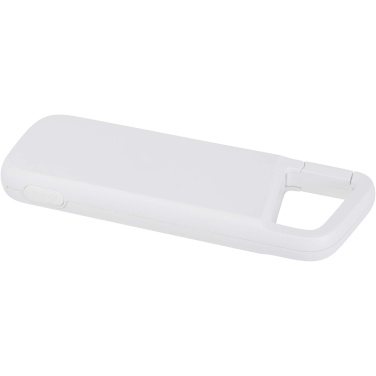 Logo trade promotional gifts picture of: Alkes 5000 mAh 12W recycled plastic water resistant power bank with carabiner