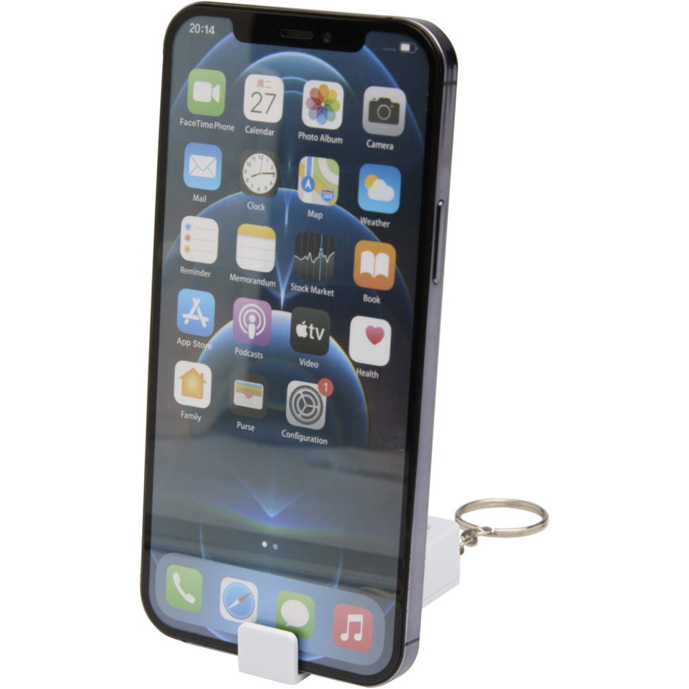 Logotrade promotional item picture of: Aggia recycled plastic phone stand with fidget toy