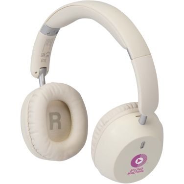 Logo trade advertising products image of: Hoggar recycled plastic over-ear foldeable ANC and ENC headphones