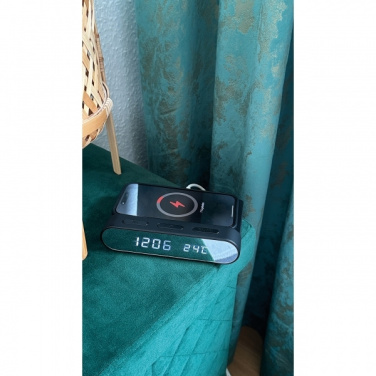 Logo trade promotional products picture of: Alarm Clock and Wireless Charger ADELAIDE