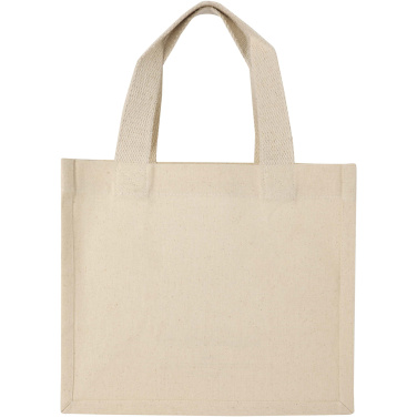 Logo trade business gift photo of: Odessa 220 g/m² GRS recycled cotton mini gusset tote bag 9L