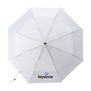 Logo trade promotional gifts picture of: Michigan foldable RCS RPET umbrella 21 inch