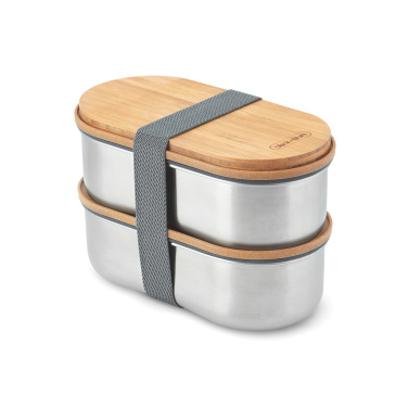 Logotrade corporate gift image of: Black+Blum Stainless Steel Double Bento Box