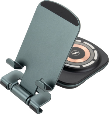 Logo trade promotional giveaway photo of: Phone holder with wireless charger
