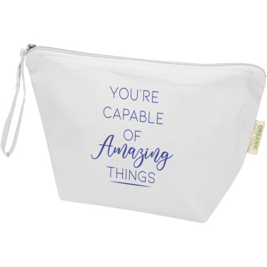 Logo trade promotional merchandise image of: Odisha 180 g/m² OCS organic large accessory pouch 3L