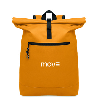Logo trade promotional giveaways picture of: 600Dpolyester rolltop backpack