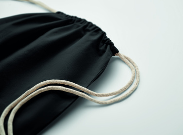 Logo trade promotional item photo of: Drawstring bag Fairtrade 180gr