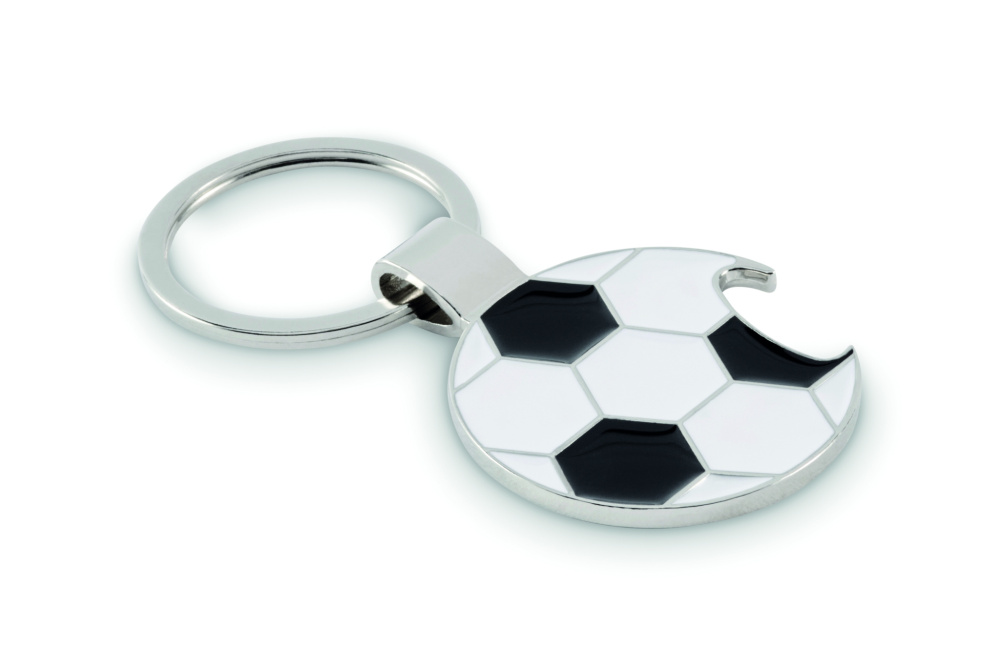 Logo trade promotional gifts picture of: Football keyring with opener