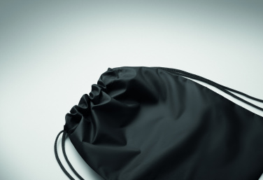 Logo trade promotional merchandise photo of: Kids drawstring bag 190T RPET