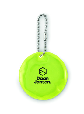 Logo trade corporate gifts image of: Round reflective keyring