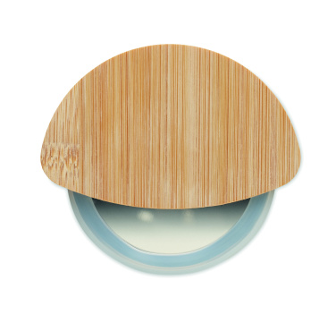 Logo trade corporate gifts image of: Round bamboo pizza cutter