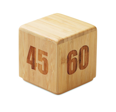 Logotrade promotional gift picture of: Bamboo twist snooze timer