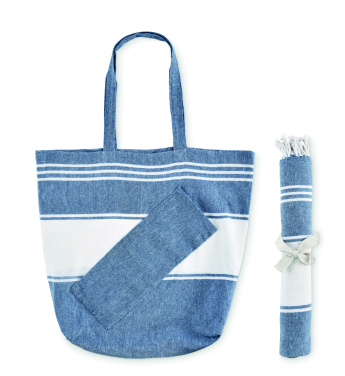 Logotrade promotional merchandise photo of: Beach bag with hammam towel