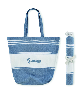 Logotrade promotional giveaway image of: Beach bag with hammam towel