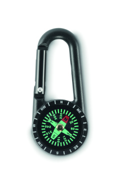 Logo trade promotional items image of: Outdoor compass with carabiner