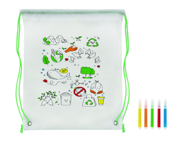 Logo trade business gift photo of: Non woven kids bag with pens