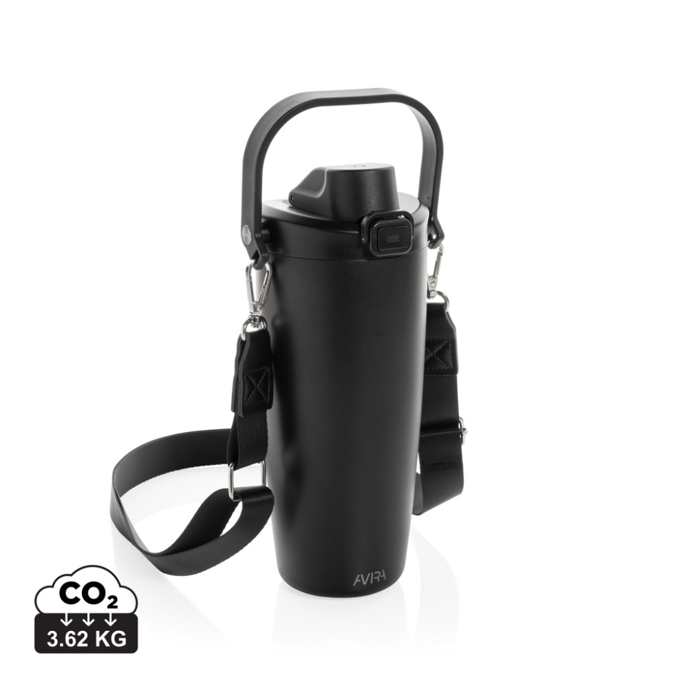 Logotrade promotional giveaways photo of: Avira Ayala RCS re-steel duosip lockable crossbody tumbler