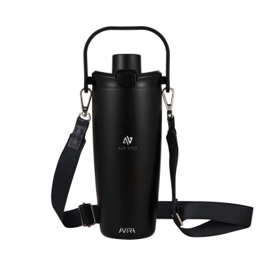 Logotrade promotional giveaway image of: Avira Ayala RCS re-steel duosip lockable crossbody tumbler