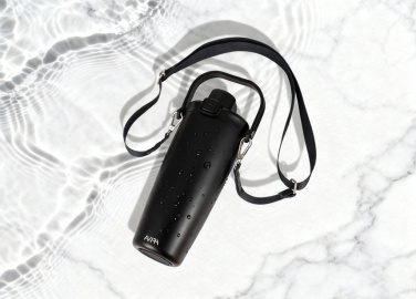 Logo trade promotional giveaway photo of: Avira Ayala RCS re-steel duosip lockable crossbody tumbler