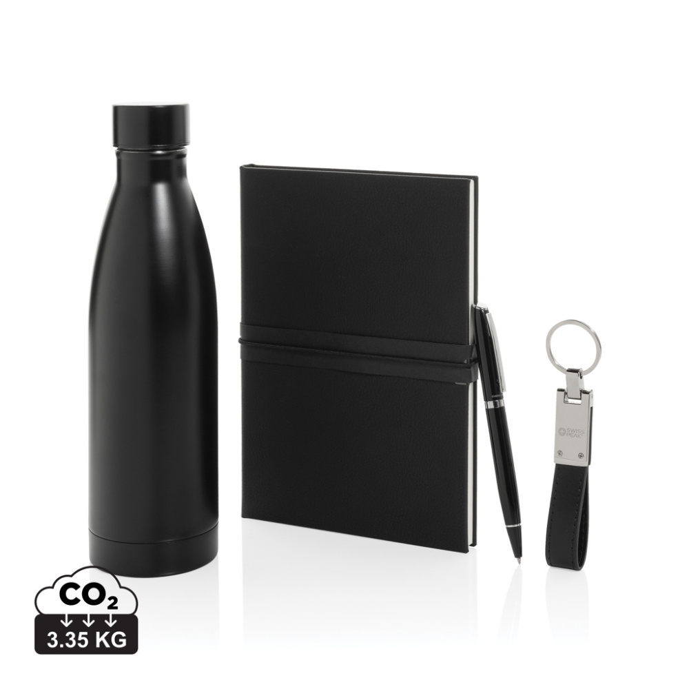 Logotrade promotional gift image of: Swiss Peak RCS deluxe business gift set w/ water bottle