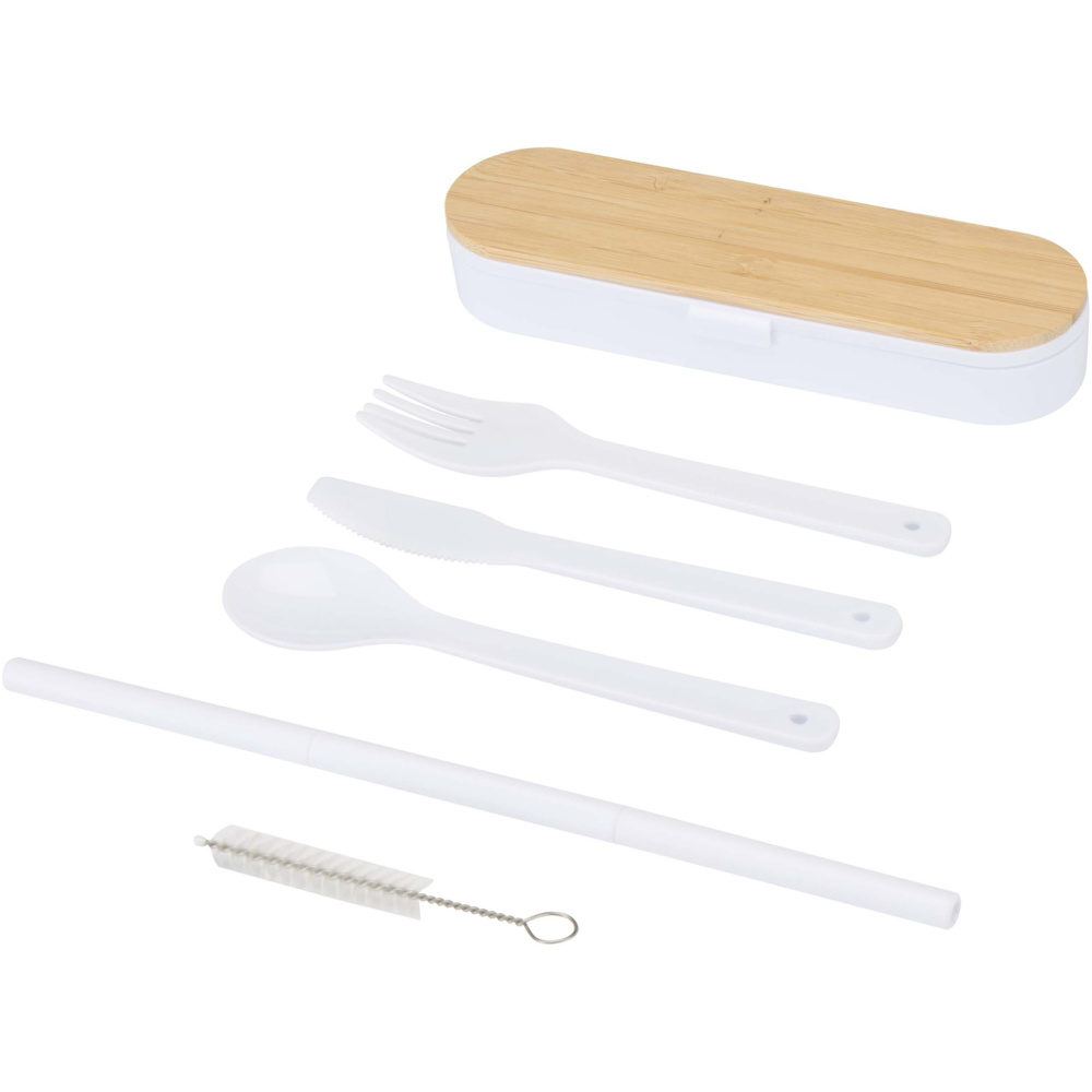 Logotrade promotional giveaway image of: Runa cutlery set with bamboo lid