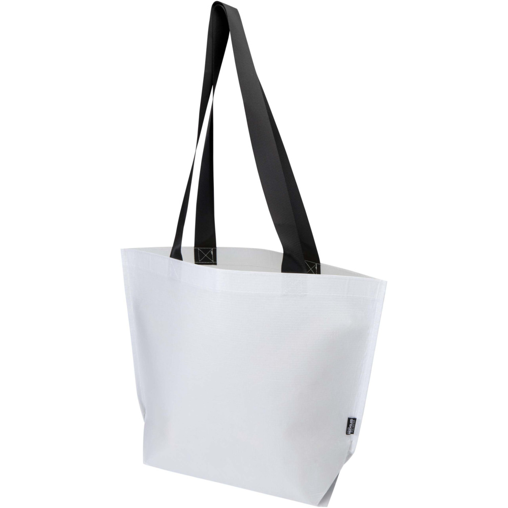 Logotrade promotional merchandise image of: Duo GRS recycled double-laminated tote bag 18L