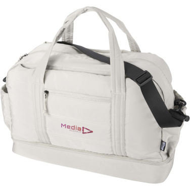 Logo trade corporate gifts picture of: Puffer GRS recycled duffel bag with insulated bottom 30L