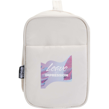 Logo trade corporate gift photo of: Puffer GRS recycled hangable toiletry bag 8L