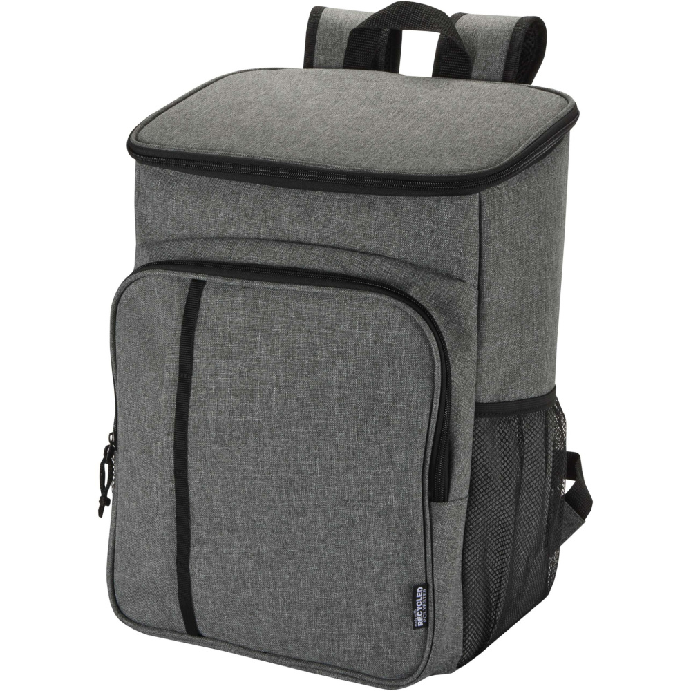 Logo trade promotional items image of: Tundra GRS recycled picnic cooler backpack with cutlery set 20L