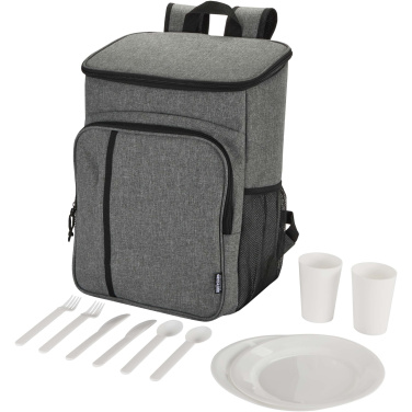 Logotrade promotional product image of: Tundra GRS recycled picnic cooler backpack with cutlery set 20L