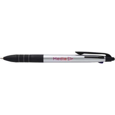 Logo trade promotional gift photo of: Trine 3-ink RCS recycled ballpoint pen with stylus