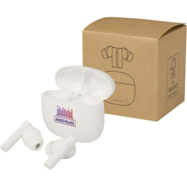 Logotrade promotional gift image of: Alterf recycled plastic True Wireless Bluetooth® headset with silicone eartips