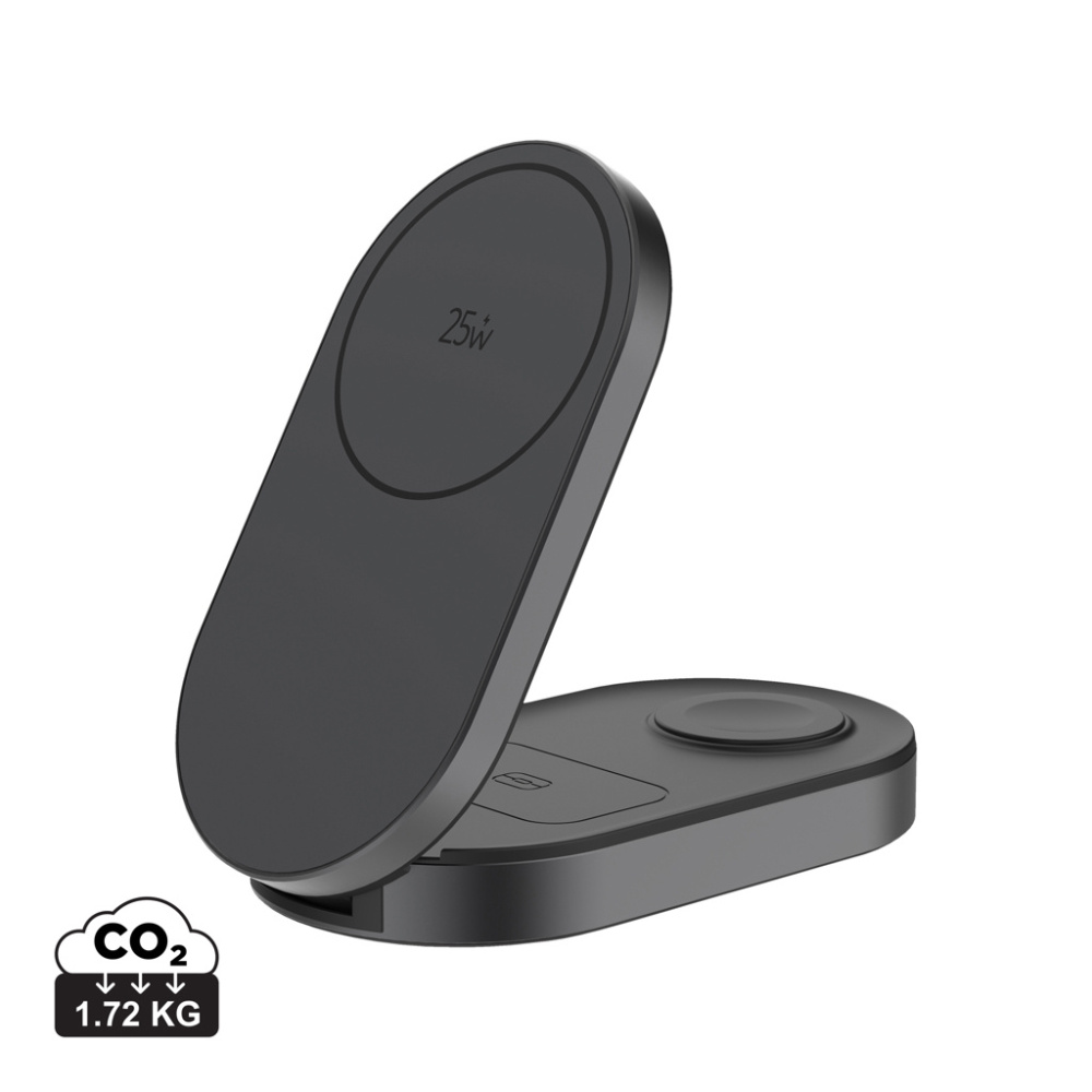 Logotrade business gift image of: Quantum ultra-fast 3-in-1 25W Foldable Wireless Charger
