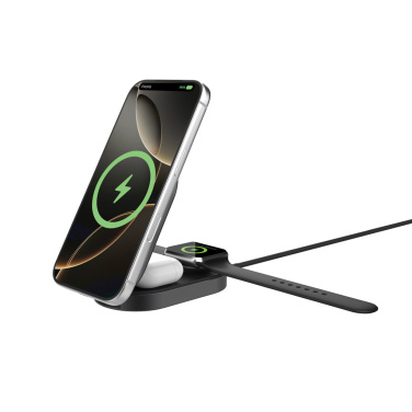 Logotrade promotional merchandise image of: Quantum ultra-fast 3-in-1 25W Foldable Wireless Charger