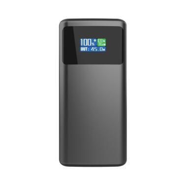 Logo trade promotional gifts image of: Quantum RCS ultra-fast PD45W 10.000mAh powerbank with screen