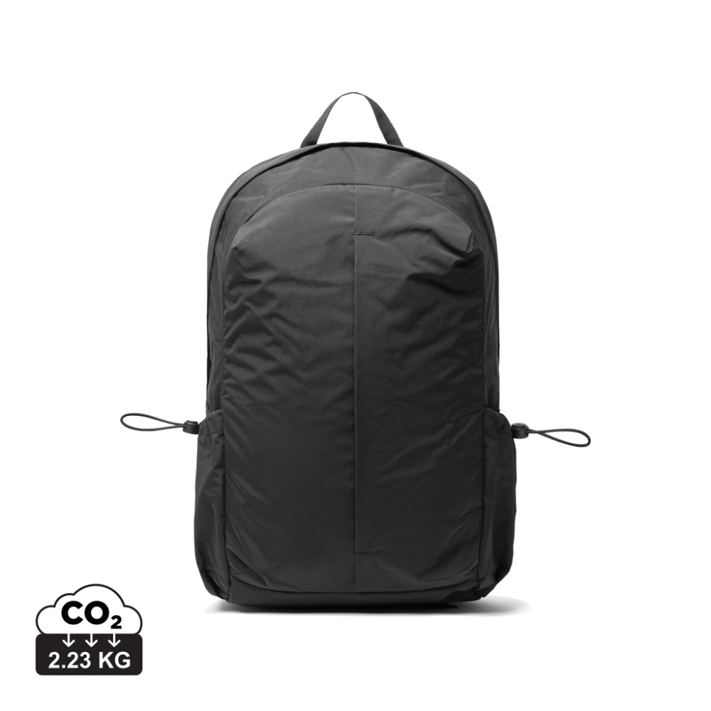 Logotrade promotional item picture of: KENTO URBAN RCS recycled nylon 15.6 inch Backpack with front