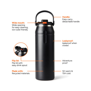 Logotrade business gift image of: Nordic Drift Trail RCS Insulated sports bottle 940ml
