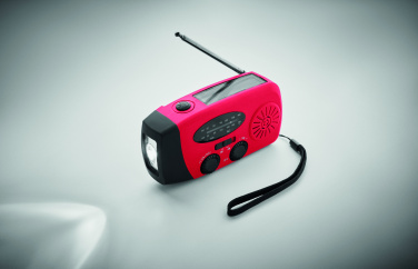 Logo trade advertising products picture of: Portable radio SOS with LED torch