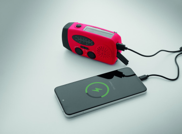 Logotrade promotional gift picture of: Portable radio SOS with LED torch