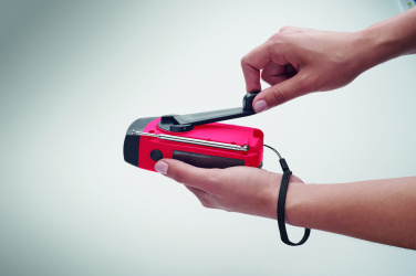 Logo trade business gift photo of: Portable radio SOS with LED torch