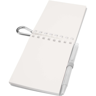 Logo trade promotional items picture of: Lig Mini recycled outdoor soft cover notebook and ballpoint pen set (black ink)