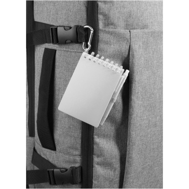 Logotrade promotional giveaway image of: Lig Mini recycled outdoor soft cover notebook and ballpoint pen set (black ink)