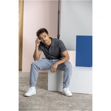 Logotrade reklaamkingi foto: Grafiit lühikeste varrukatega meeste orgaaniline polo