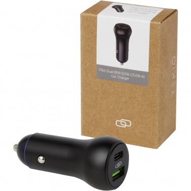 Logo trade reklaamtooted foto: Pilot topelt 55 W USB-C/USB-A autolaadija