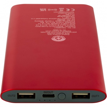 Logotrade reklaamkingitused pilt: Juice 8000 mAh Type-C taaskasutatud alumiiniumist juhtmevaba toitepank