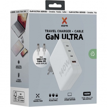 Logo trade ärikingi pilt: Xtorm XVC2140 GaN Ultra 140 W reisilaadija 240 W USB-C PD kaabliga